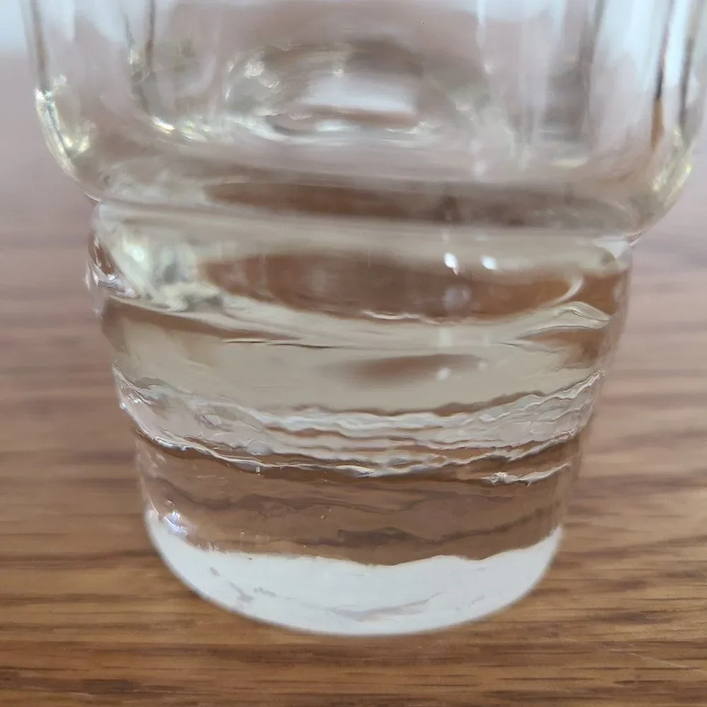 Vintage Large Handblown European Two Pint Clear Glass Beer Boot Drinking Glass